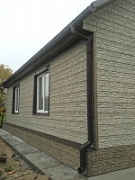 Фасадные панели Стоун-Хаус сланец бурый и светло-серый