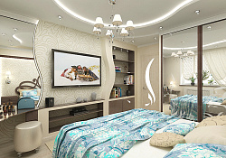 Пример отделки гипсокартоном элементов спальни фото