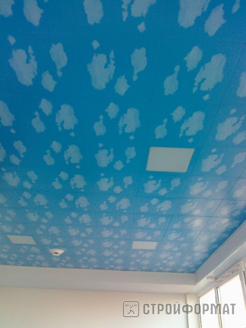Алюминиевый кассетный потолк Cesal Небо фото