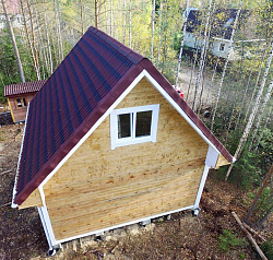 Черепица Ондулин Красный кровля дома фото