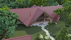 Ондувилла кровля загородного дома фото