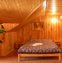 Деревянная вагонка в интерьере спальной комнаты фото