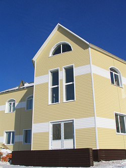 Сайдинг желтый, Сайдинг белый фото