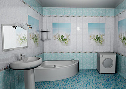 Панель ПВХ Крокус лазурь фото