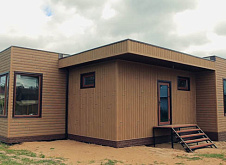 Установка фасадных панелей Хокла вертикально