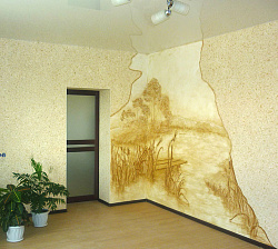 Узор из жидких обоев фото