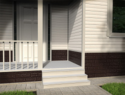 Сайдинг Стоун-Хаус под камень коричневый фото