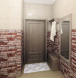 Панели ПВХ КронаПласт Скала коричневая фото