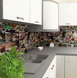 Панели ПВХ КронаПласт Мозаика стандарт чай фото