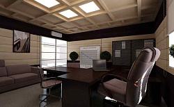 Панель МДФ Лес вельвет в кабинете фото