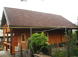 Ондувилла на крыше бани фото