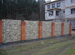 Профлист СС-10 Камень на заборе фото