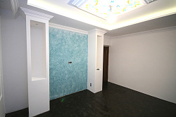 Шелковая штукатурка синяя фото