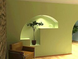 Оформление стен гипсокартоном фото