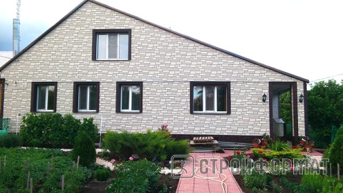 Камень белый Альта-Профиль фасад дома фото