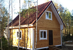 Черепица Ондулин Красный коньковая крыша фото