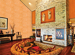 Шелковая штукатурка оранжевая фото