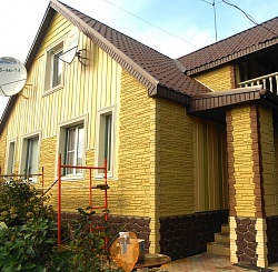 Скалистый камень Кавказ отделка фасада фото