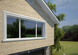 Наличник и откос белый на фасаде фото