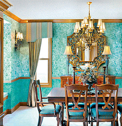 Шелковая штукатурка голубая фото