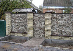 Профлист СС-10 Камень забор фото