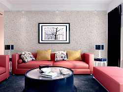 Жидкие обои в интерьере гостиной фото
