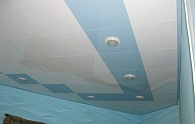 Алюминиевые кассетные потолки Cesal цвет голубой