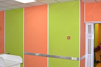 Панели Vekoroom оранжевые и зеленые стена