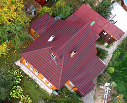 Черепица Ондулин Красный для крыши фото