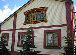 Сайдинг красно-коричневый, Сайдинг бежевый фото