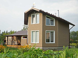 Фасадные панели Ю-Пласт Стоун-Хаус кирпич бежевый фото