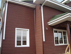 Сайдинг красно-коричневый фото