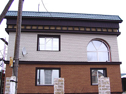 Кирпич Белый и Бежевый отделка фасада фото