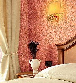 Шелковая штукатурка розового цвета фото