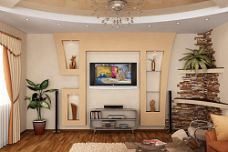 Гипсокартон в оформлении комнаты фото