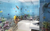Панель ПВХ ПанДА Подводный мир в ванной