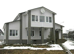 Сайдинг Белый сочетание с серым фото