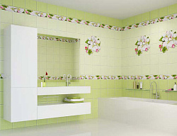 Панель ПВХ Яблоневый цвет зеленый фото