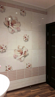 Панель ПВХ с 3D эффектом Светлана на стене фото