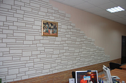 Камень белый Альта-Профиль интерьер стена фото