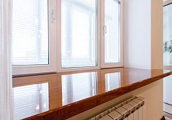 Подоконник Кристаллит Дуб золотой фото