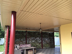 Сайдинг Тимберблок Дуб золотистый на фасаде фото