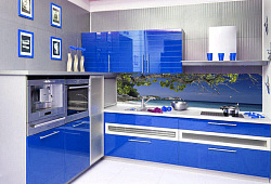 Интерьерная панель Остров на кухне фото