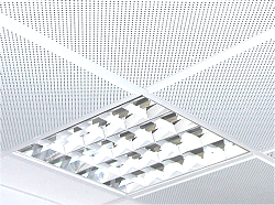 Подвесной потолок белый перфорированный фото