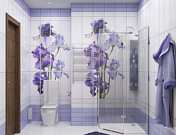 Панель ПВХ Ирис в ванной фото