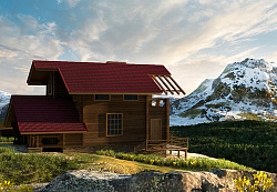 Битумная черепица Ондулин кровля дома фото