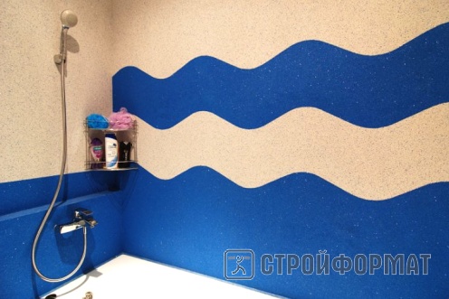 Мозаичная штукатурка MIXAN стена ванной фото