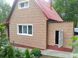 Фасадные панели Стоун Хаус Сланец бурый и Кирпич красный Фасадные панели Стоун Хаус Сланец бурый и Кирпич красный фото