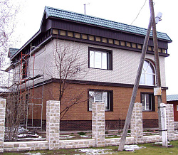 Кирпич Белый и Бежевый отделка дома фото