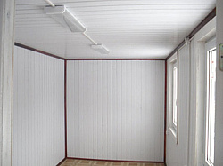 Вагонка ПВХ белая бытовка фото